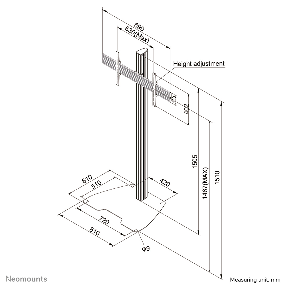 Neomounts NMPRO-S1 TV floor stand 32-75"